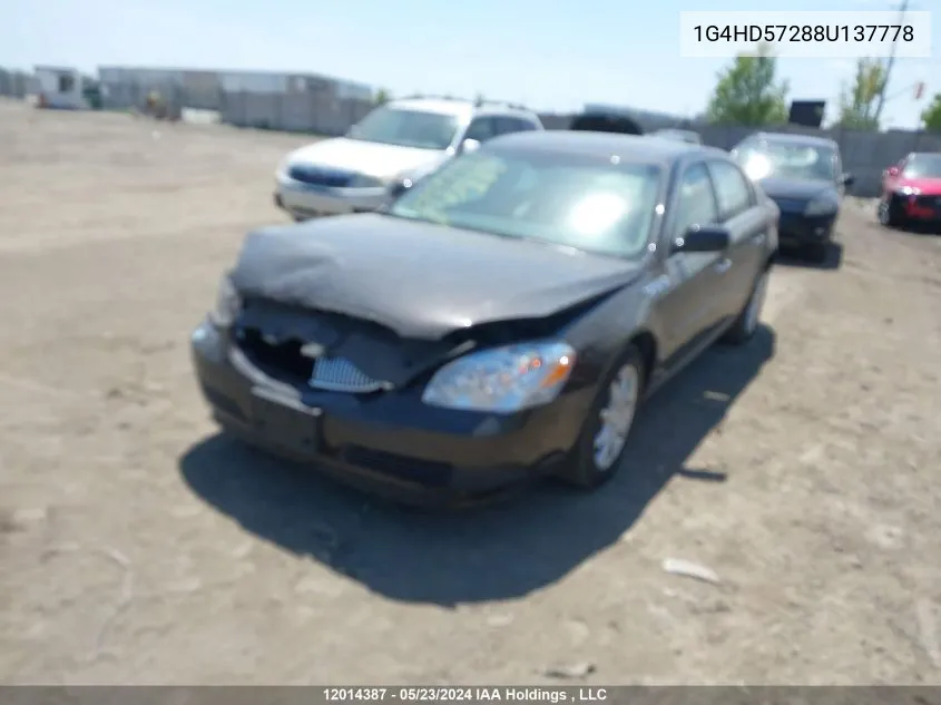 2008 Buick Lucerne Cxl VIN: 1G4HD57288U137778 Lot: 12014387