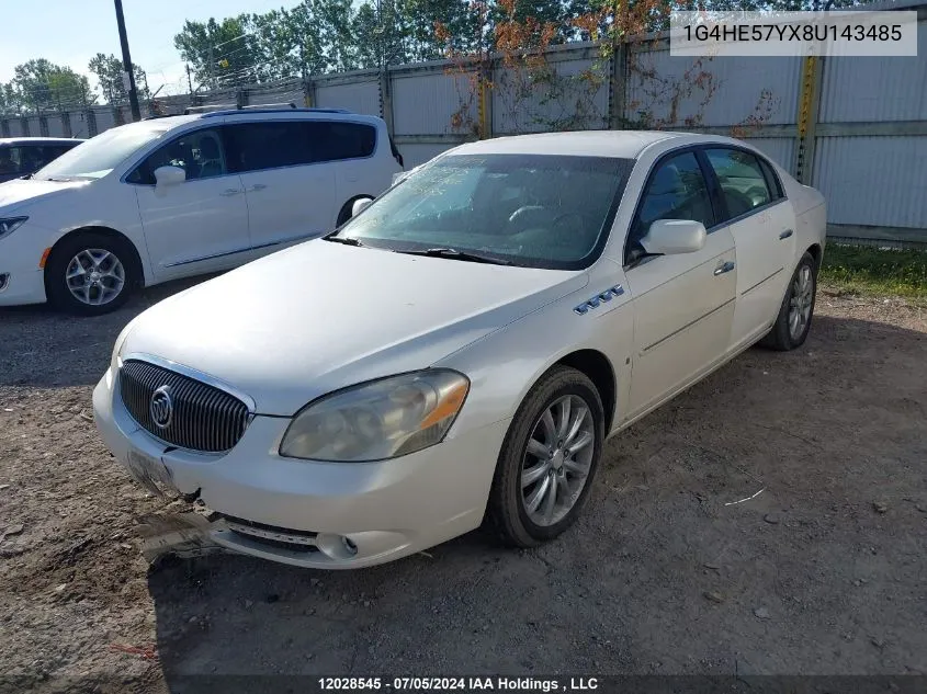 2008 Buick Lucerne Cxs VIN: 1G4HE57YX8U143485 Lot: 12028545