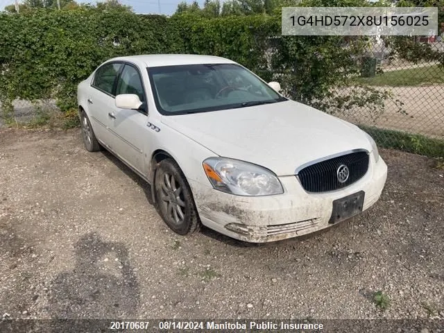 2008 Buick Lucerne Cxl V6 VIN: 1G4HD572X8U156025 Lot: 20170687