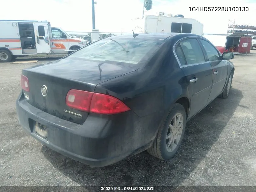 2008 Buick Lucerne Cxl VIN: 1G4HD57228U100130 Lot: 30039193