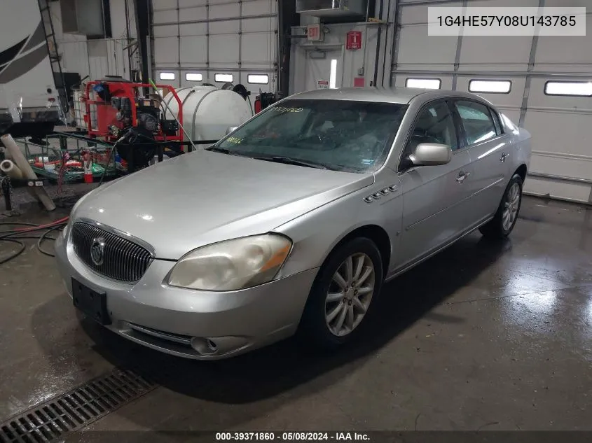 2008 Buick Lucerne Cxs VIN: 1G4HE57Y08U143785 Lot: 39371860