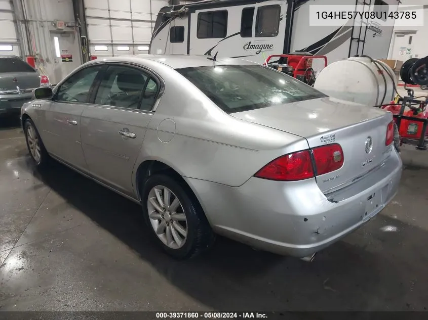 2008 Buick Lucerne Cxs VIN: 1G4HE57Y08U143785 Lot: 39371860