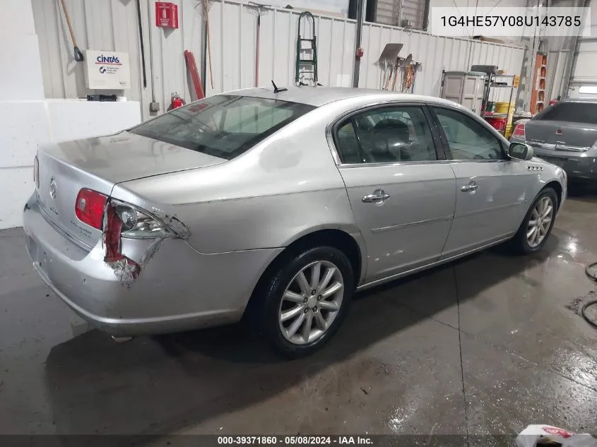 2008 Buick Lucerne Cxs VIN: 1G4HE57Y08U143785 Lot: 39371860