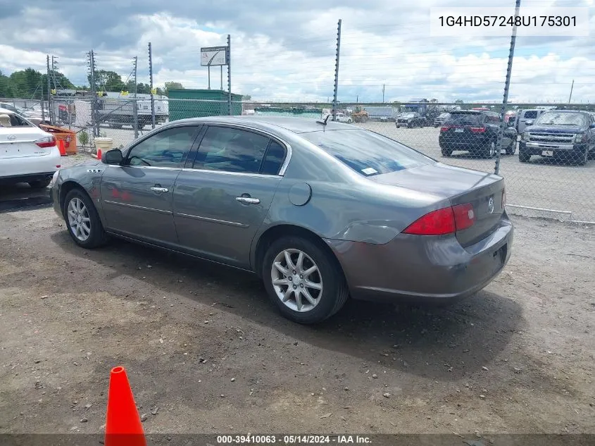 2008 Buick Lucerne Cxl VIN: 1G4HD57248U175301 Lot: 39410063