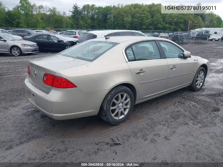 2008 Buick Lucerne Cxl VIN: 1G4HD57278U195011 Lot: 39425935