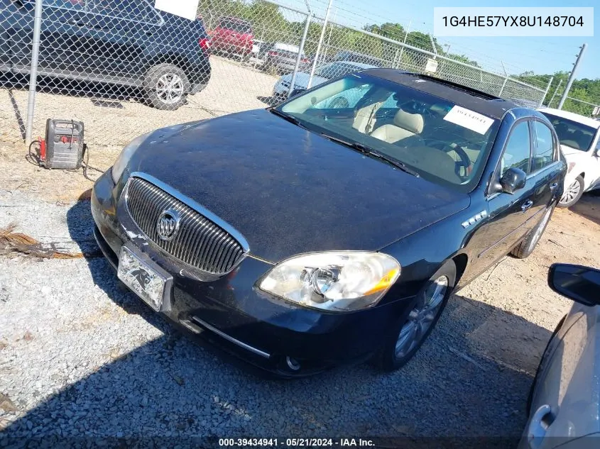 2008 Buick Lucerne Cxs VIN: 1G4HE57YX8U148704 Lot: 39434941