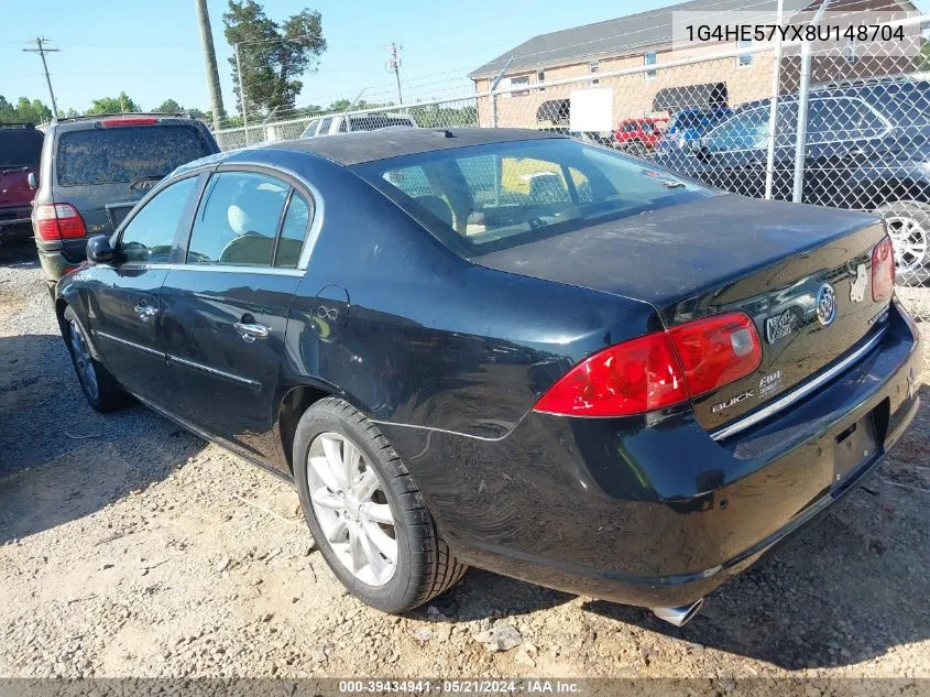 2008 Buick Lucerne Cxs VIN: 1G4HE57YX8U148704 Lot: 39434941