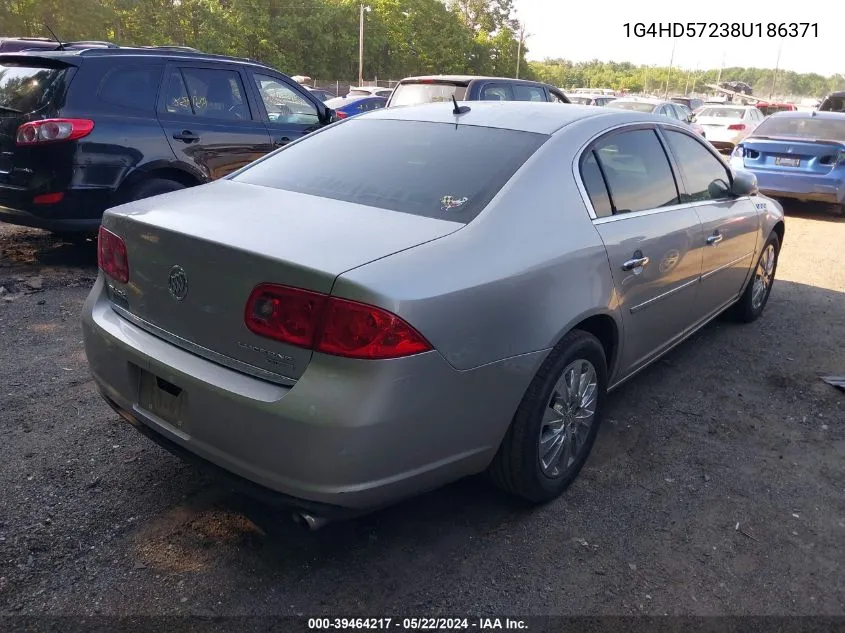 2008 Buick Lucerne Cxl VIN: 1G4HD57238U186371 Lot: 39464217