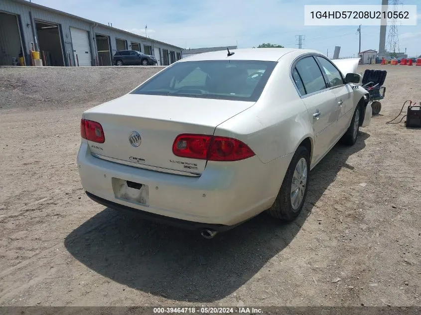 2008 Buick Lucerne Cxl VIN: 1G4HD57208U210562 Lot: 39464718