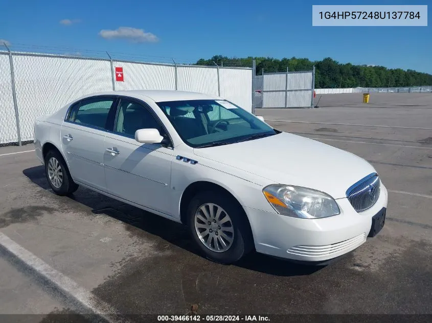 2008 Buick Lucerne Cx VIN: 1G4HP57248U137784 Lot: 39466142