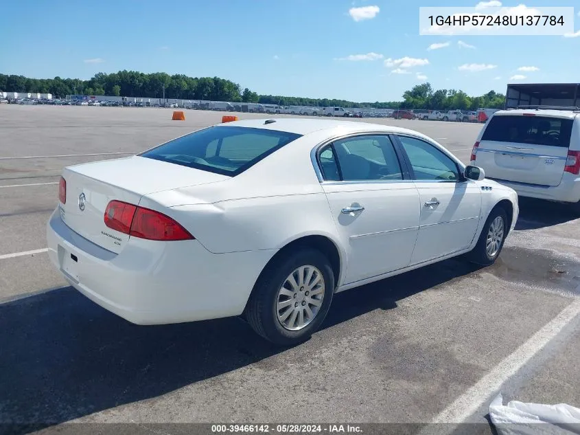 2008 Buick Lucerne Cx VIN: 1G4HP57248U137784 Lot: 39466142