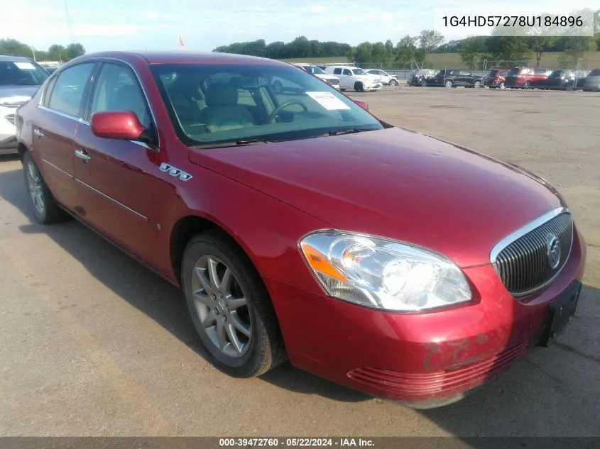 2008 Buick Lucerne Cxl VIN: 1G4HD57278U184896 Lot: 39472760