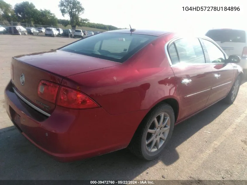 2008 Buick Lucerne Cxl VIN: 1G4HD57278U184896 Lot: 39472760