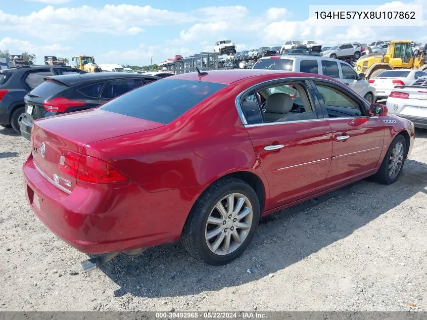 2008 Buick Lucerne Cxs VIN: 1G4HE57YX8U107862 Lot: 39492965