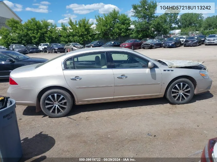 2008 Buick Lucerne Cxl VIN: 1G4HD57218U113242 Lot: 39519722