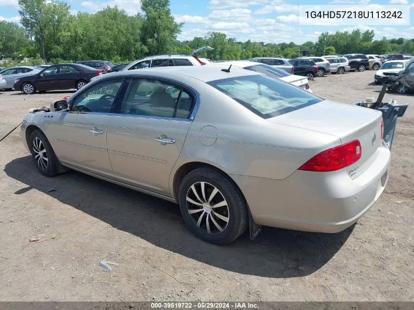 2008 Buick Lucerne Cxl VIN: 1G4HD57218U113242 Lot: 39519722