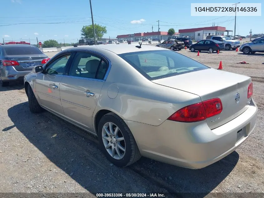 2008 Buick Lucerne Cxl VIN: 1G4HD572X8U146336 Lot: 39533306