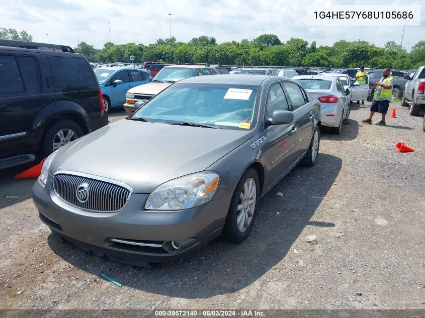 2008 Buick Lucerne Cxs VIN: 1G4HE57Y68U105686 Lot: 39572140