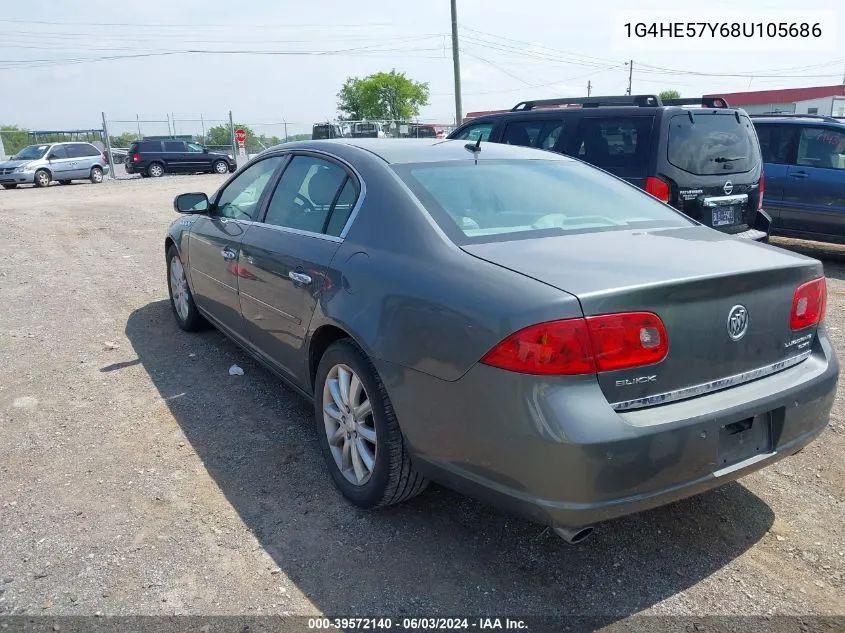 2008 Buick Lucerne Cxs VIN: 1G4HE57Y68U105686 Lot: 39572140