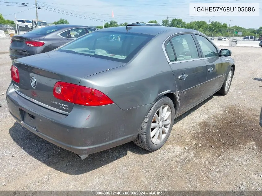 2008 Buick Lucerne Cxs VIN: 1G4HE57Y68U105686 Lot: 39572140