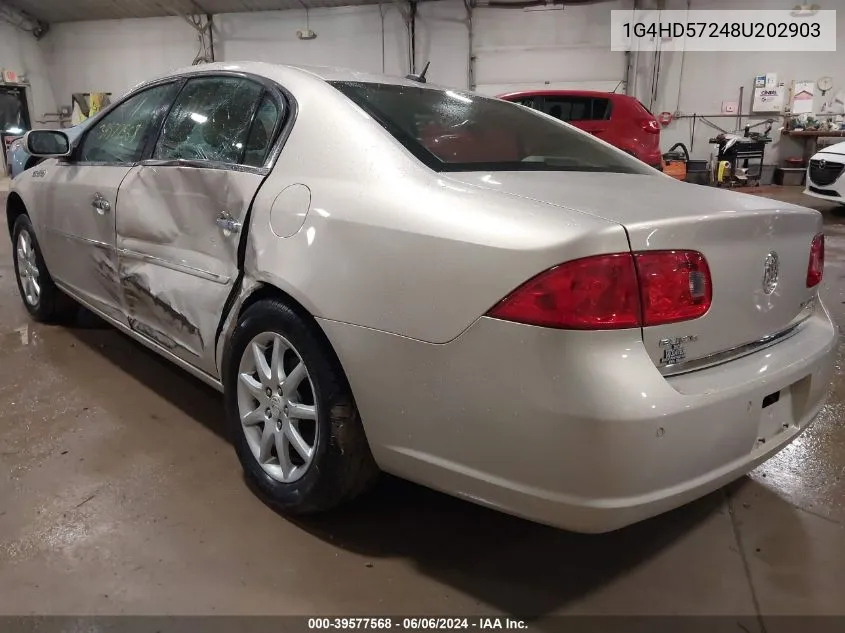 2008 Buick Lucerne Cxl VIN: 1G4HD57248U202903 Lot: 39577568