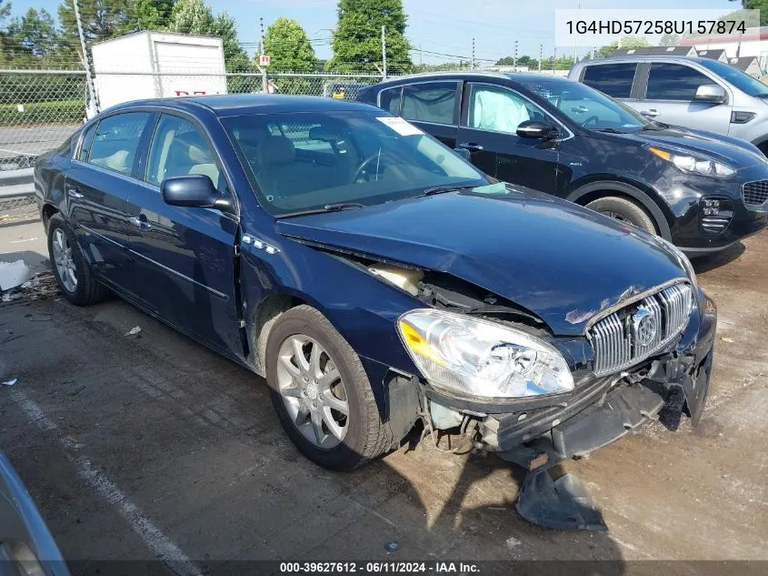 2008 Buick Lucerne Cxl VIN: 1G4HD57258U157874 Lot: 39627612