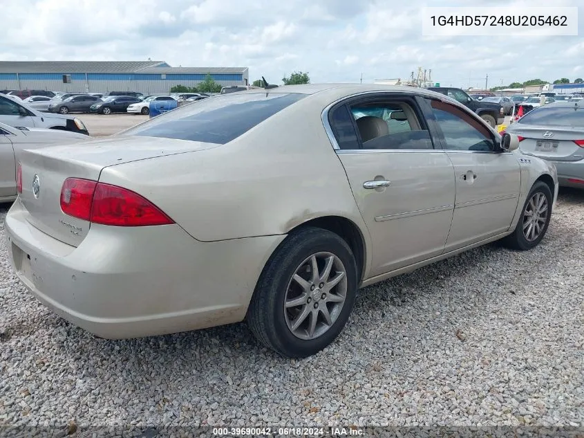 2008 Buick Lucerne Cxl VIN: 1G4HD57248U205462 Lot: 39690042