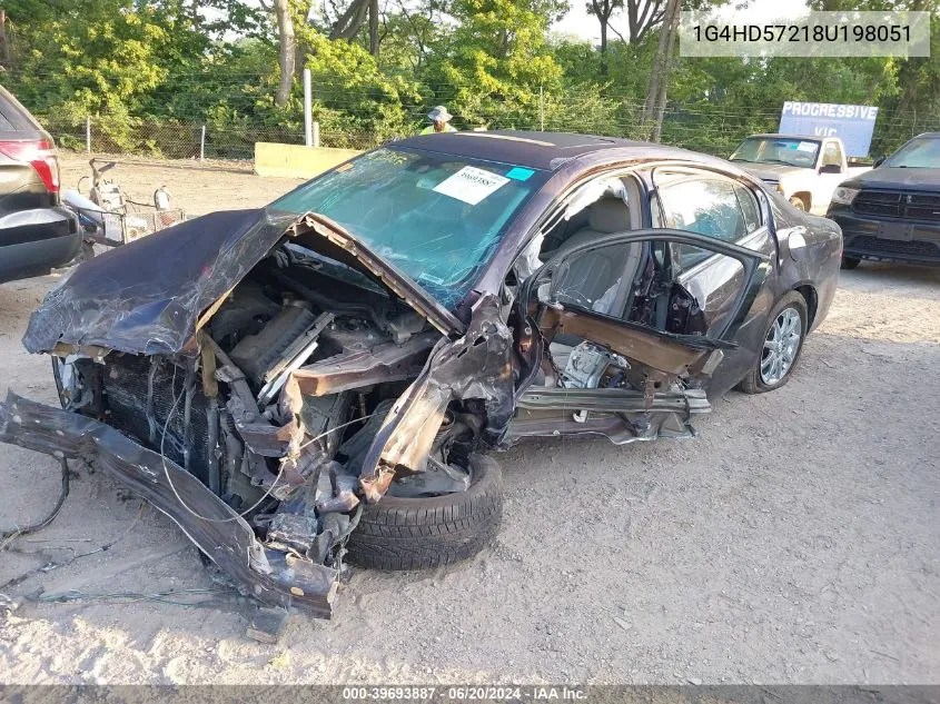 2008 Buick Lucerne Cxl VIN: 1G4HD57218U198051 Lot: 39693887