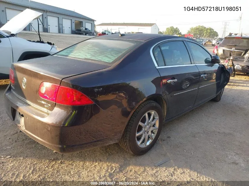 2008 Buick Lucerne Cxl VIN: 1G4HD57218U198051 Lot: 39693887