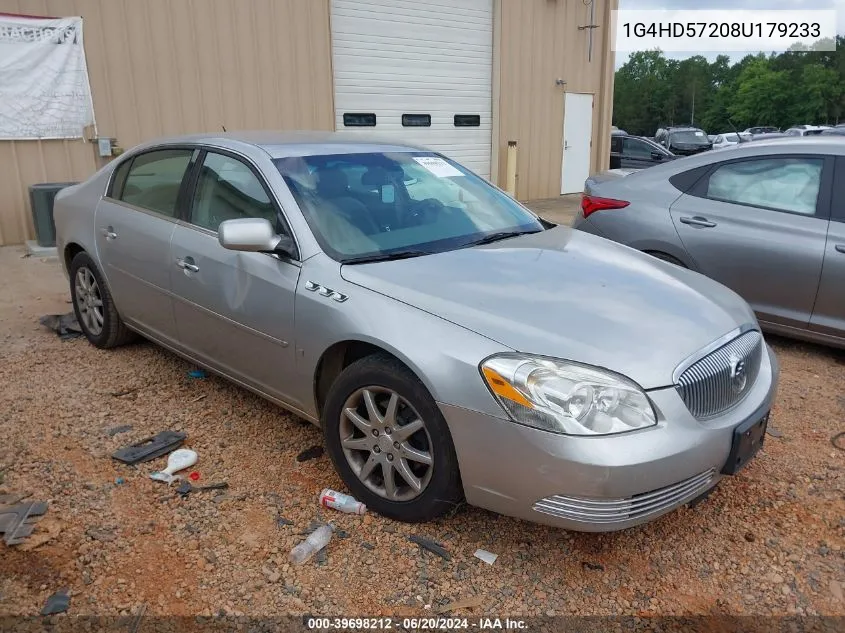 2008 Buick Lucerne Cxl VIN: 1G4HD57208U179233 Lot: 39698212