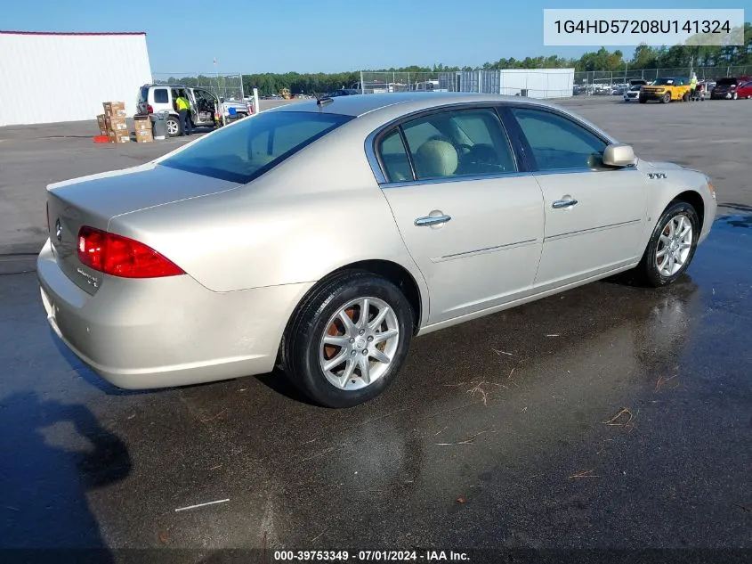 2008 Buick Lucerne Cxl VIN: 1G4HD57208U141324 Lot: 39753349