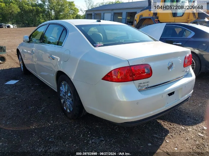 2008 Buick Lucerne Cxl VIN: 1G4HD57208U209668 Lot: 39753990