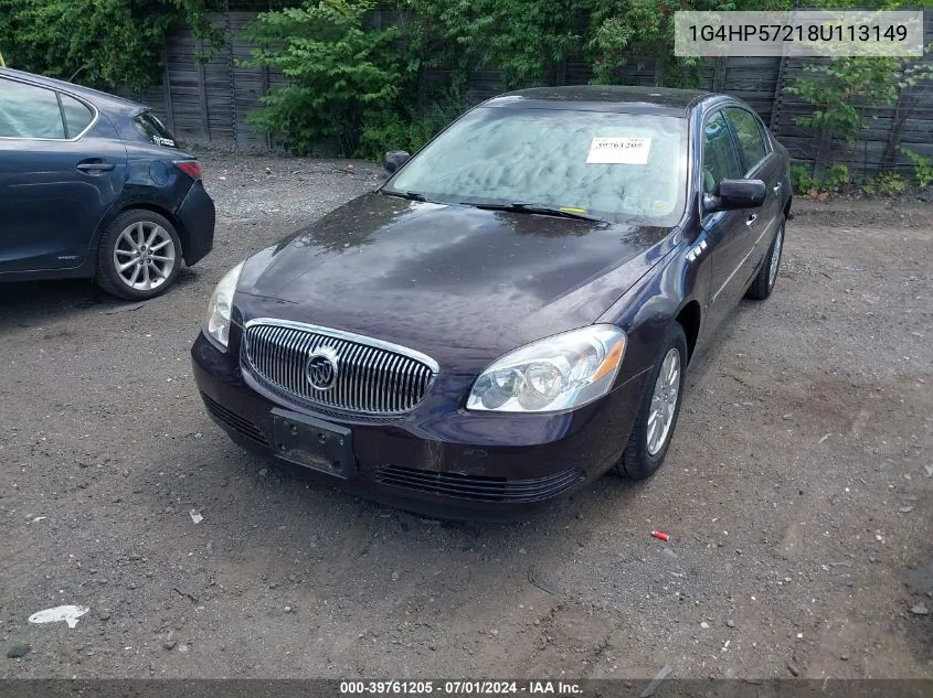 2008 Buick Lucerne Cx VIN: 1G4HP57218U113149 Lot: 39761205