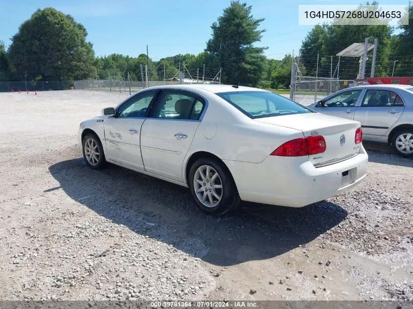 2008 Buick Lucerne Cxl VIN: 1G4HD57268U204653 Lot: 39781364