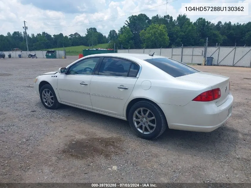 2008 Buick Lucerne Cxl VIN: 1G4HD57288U130362 Lot: 39793285