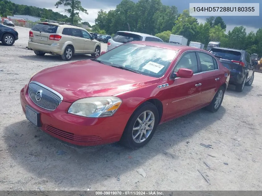 2008 Buick Lucerne Cxl VIN: 1G4HD57288U180355 Lot: 39819070