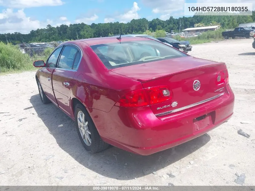 2008 Buick Lucerne Cxl VIN: 1G4HD57288U180355 Lot: 39819070