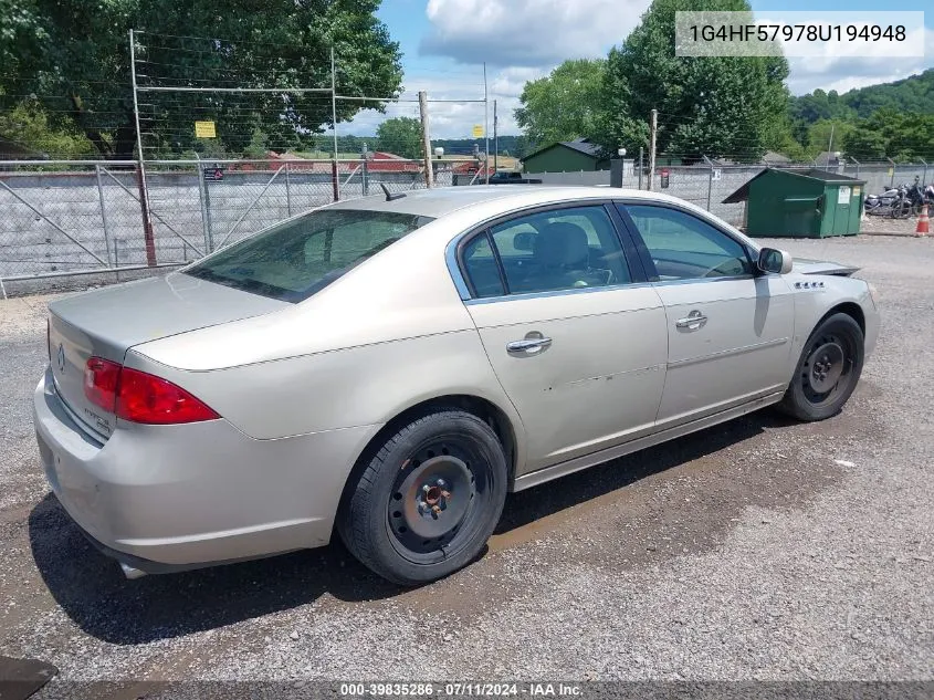 1G4HF57978U194948 2008 Buick Lucerne Super