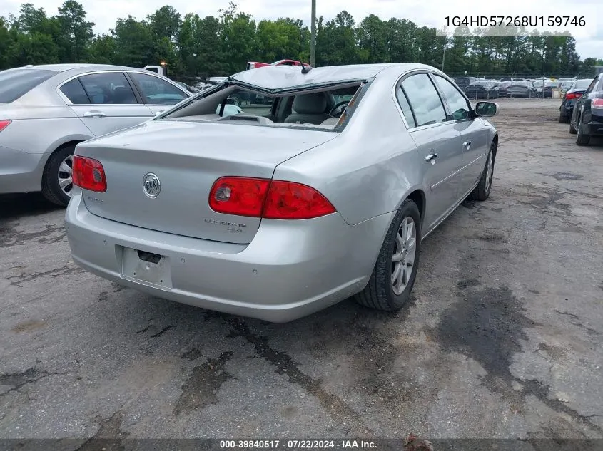 2008 Buick Lucerne Cxl VIN: 1G4HD57268U159746 Lot: 39840517