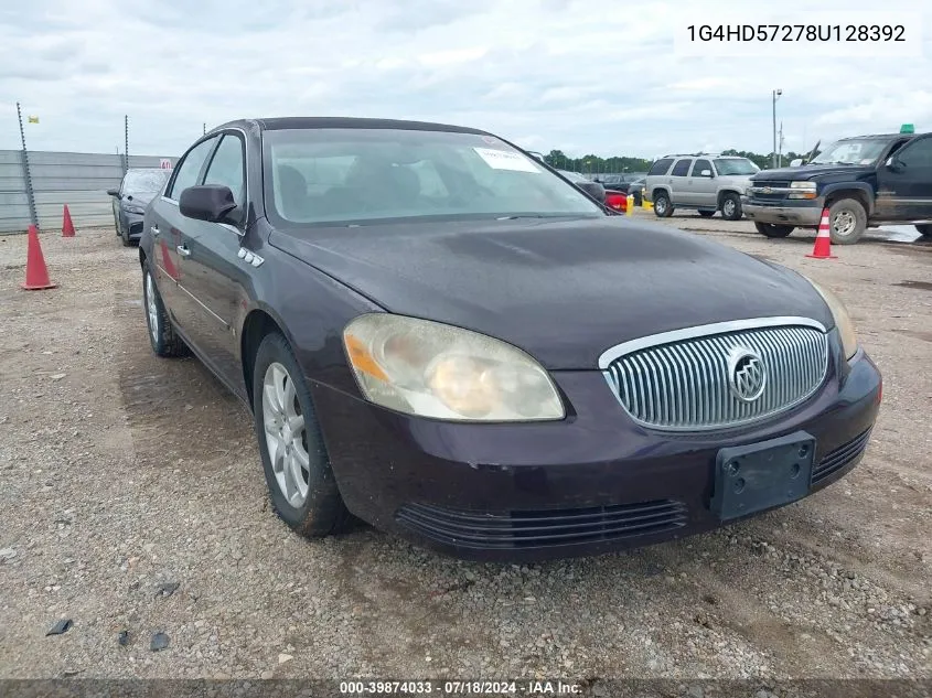 2008 Buick Lucerne Cxl VIN: 1G4HD57278U128392 Lot: 39874033