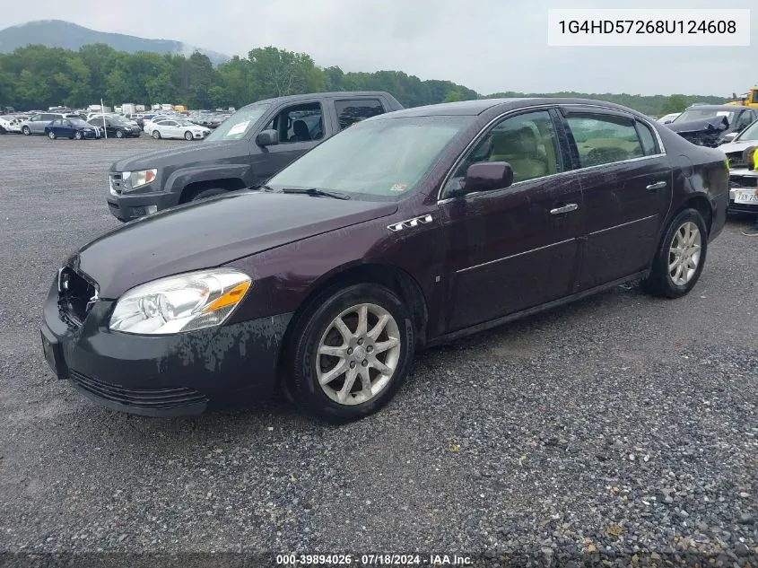 2008 Buick Lucerne Cxl VIN: 1G4HD57268U124608 Lot: 39894026