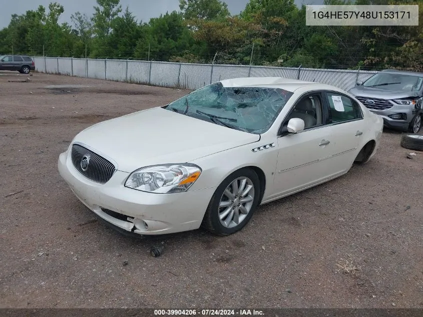 2008 Buick Lucerne Cxs VIN: 1G4HE57Y48U153171 Lot: 39904206