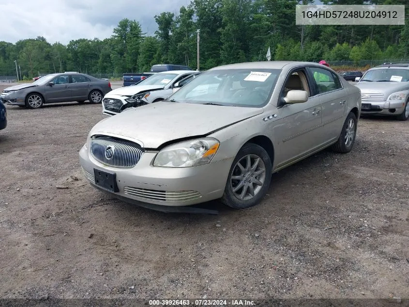 2008 Buick Lucerne Cxl VIN: 1G4HD57248U204912 Lot: 39926463