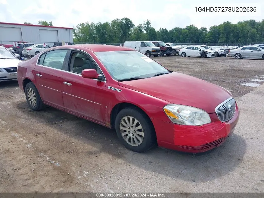 1G4HD57278U202636 2008 Buick Lucerne Cxl