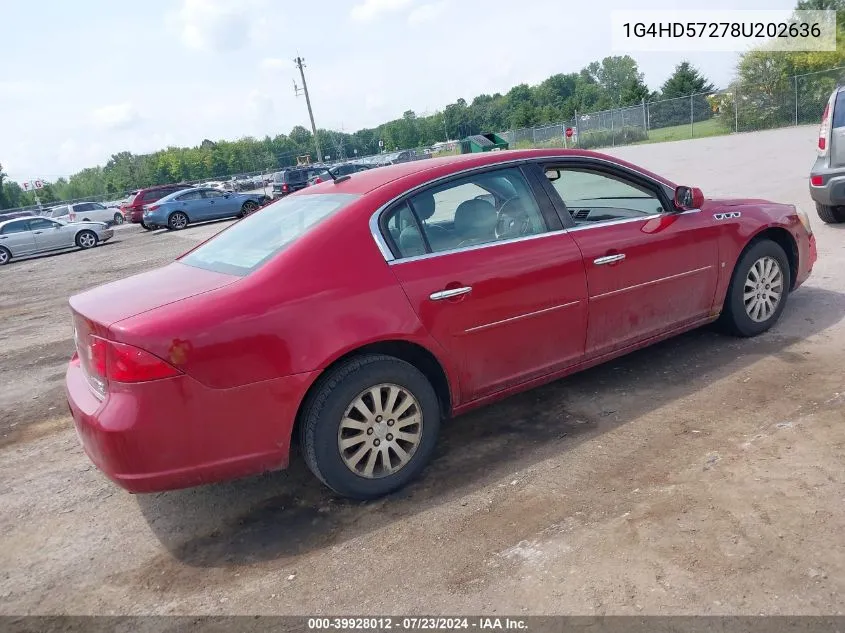 1G4HD57278U202636 2008 Buick Lucerne Cxl