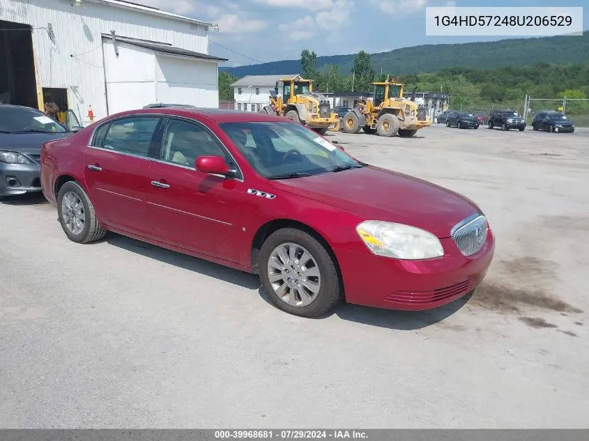 2008 Buick Lucerne Cxl VIN: 1G4HD57248U206529 Lot: 39968681