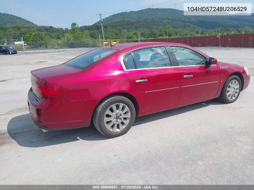 2008 Buick Lucerne Cxl VIN: 1G4HD57248U206529 Lot: 39968681