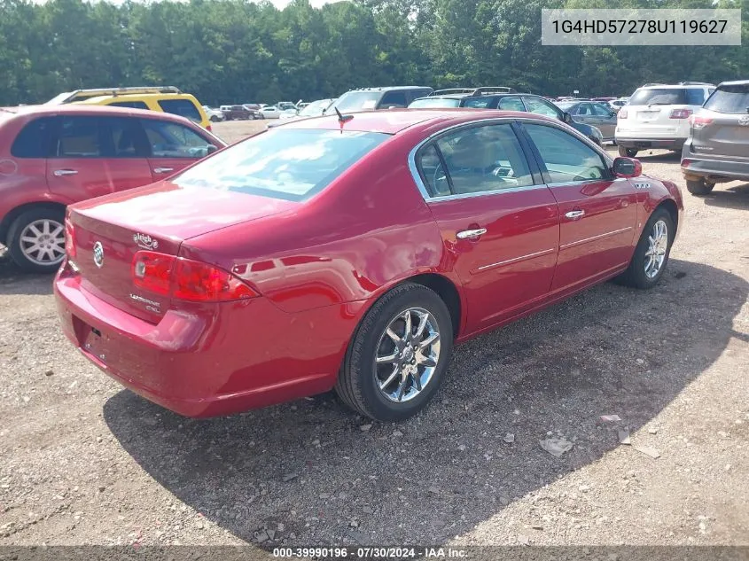 2008 Buick Lucerne Cxl VIN: 1G4HD57278U119627 Lot: 39990196