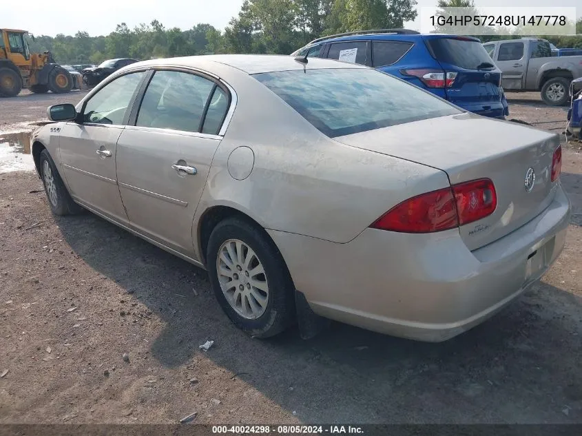 1G4HP57248U147778 2008 Buick Lucerne Cx