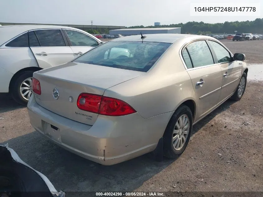 1G4HP57248U147778 2008 Buick Lucerne Cx